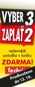 3 za 2 prodlužujeme