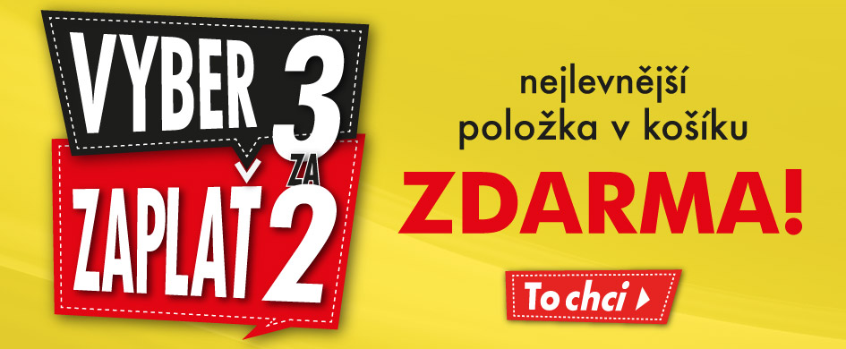 Akce vyber 3 zaplať 2