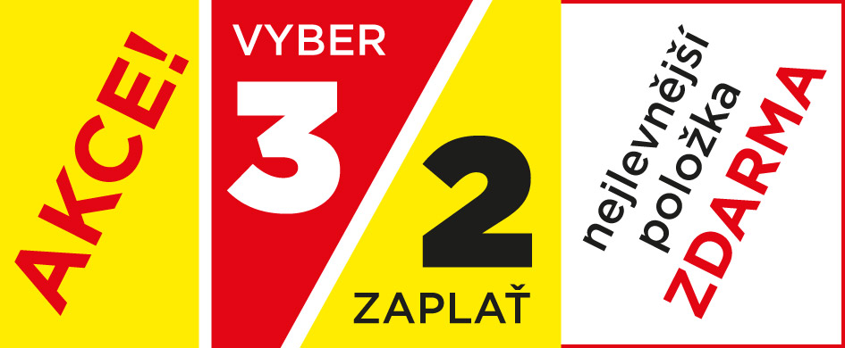 Akce vyber 3 zaplať 2