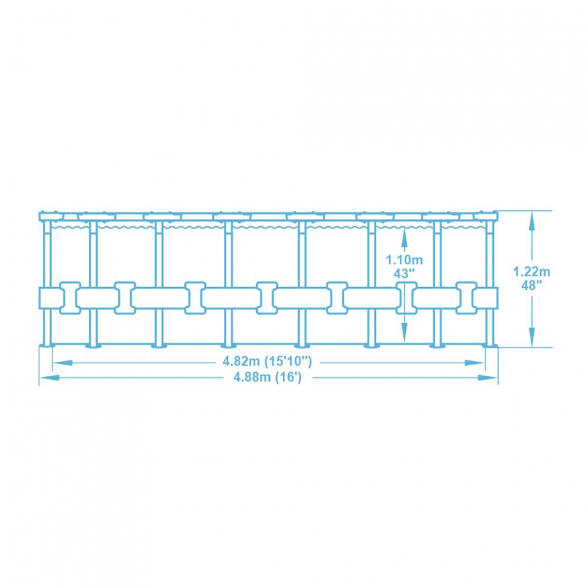 Bazén Steel Pro Max 4,88 x 1,22 m - 5612Z