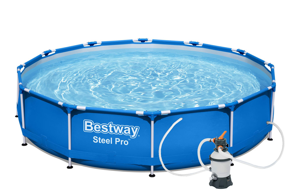 Bestway 56706PFS Bazén Steel Pro 3,66 x 0,76 m s pískovou filtrací STANDARD PLUS 3028 l/hod