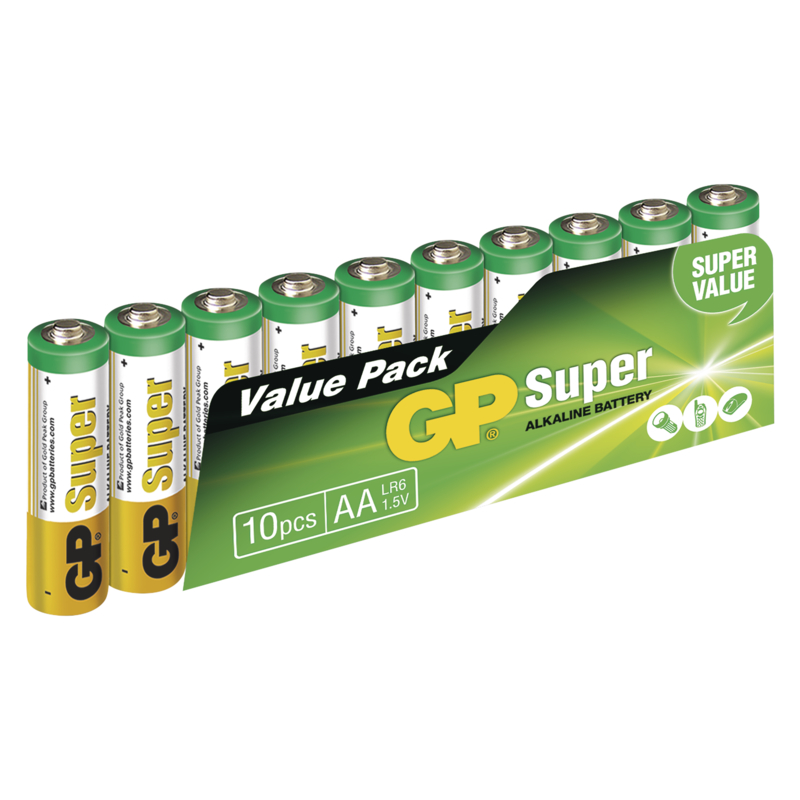 GP Batteries Super Alkaline AA 10 ks1013200102