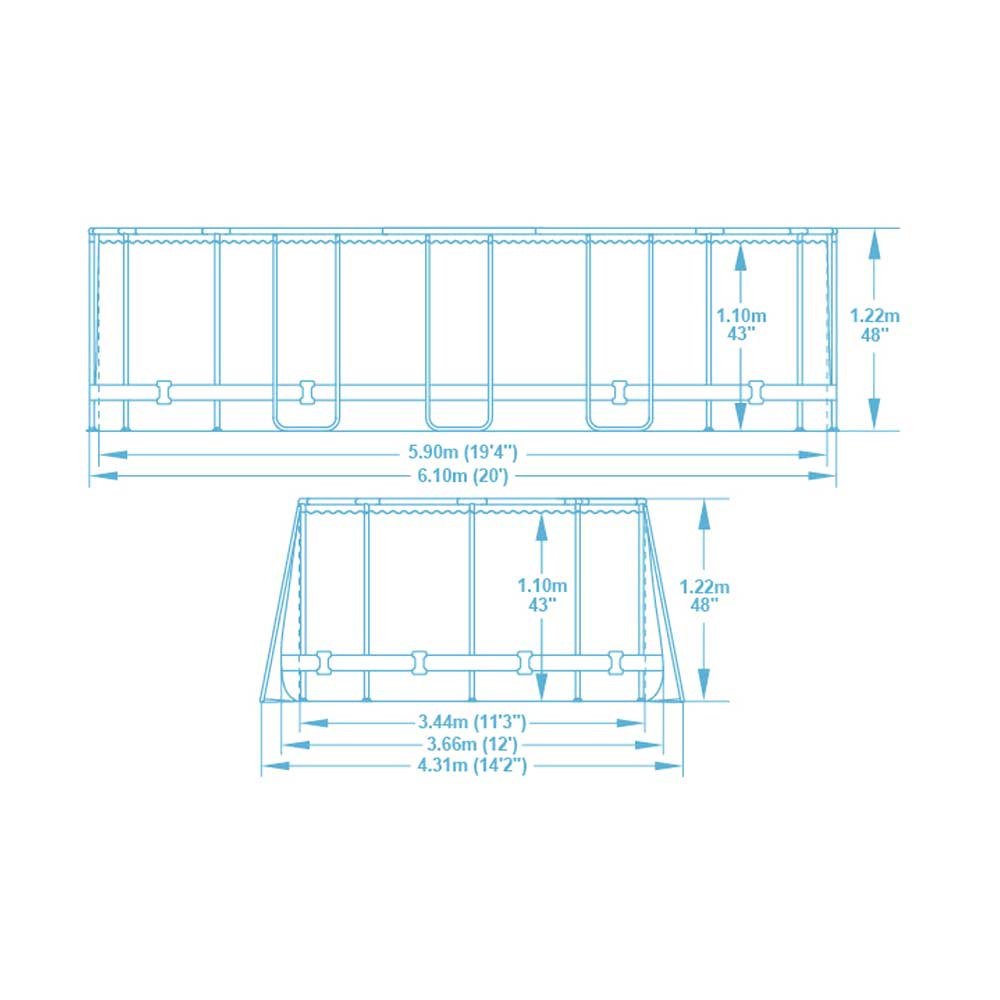 Bazén Power Steel Comfort Jet 6,1 x 3,66 x 1,22 m - 56719