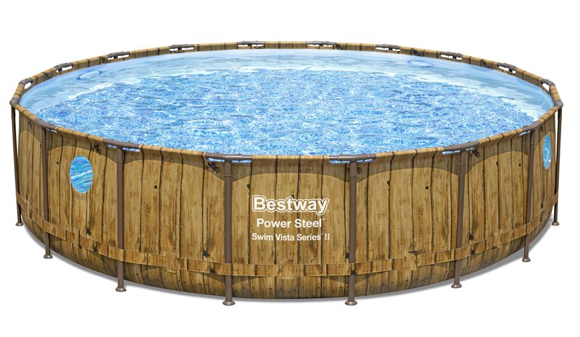 Bestway Bazén Power Steel Wood Swim Vista 5,49 x 1,22 m - 16977