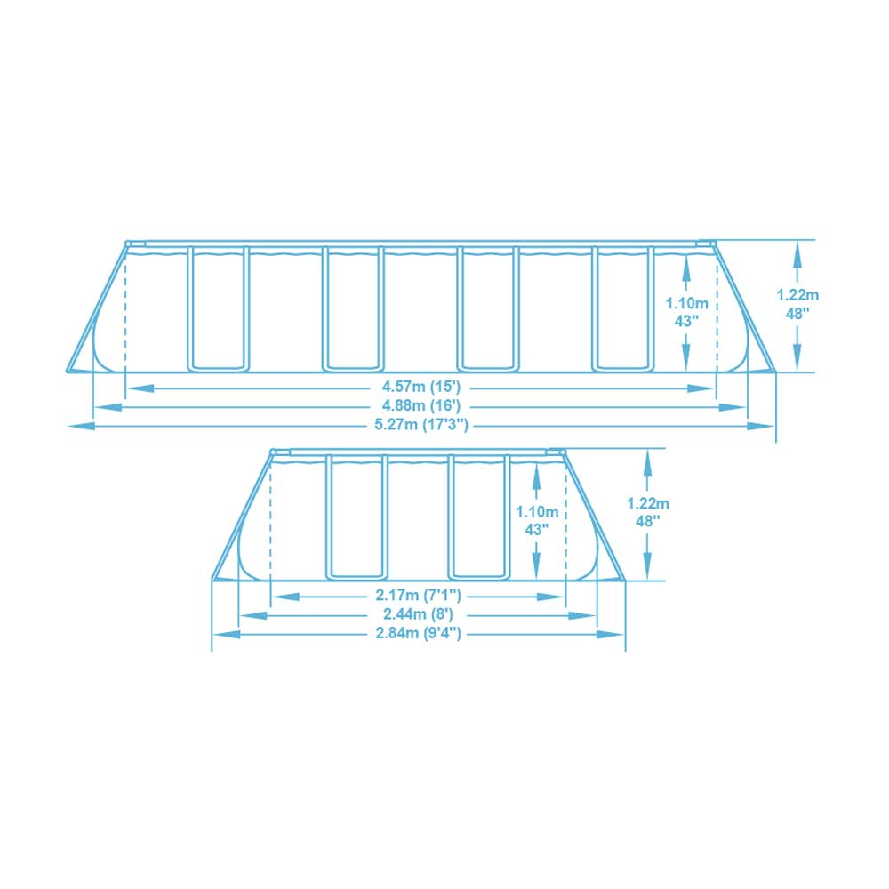 Bazén Power Steel Frame 4,88 x 2,44 x 1,22 m - 56671