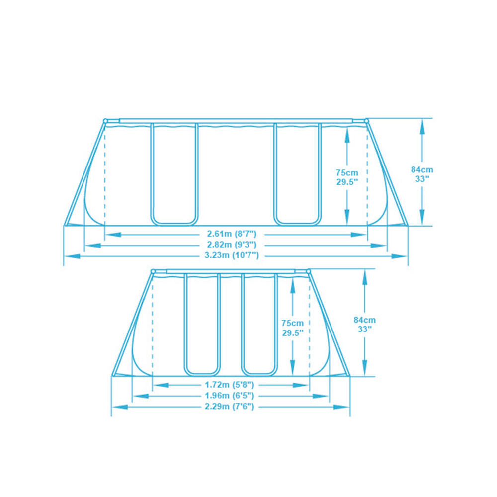 Bazén Power Steel Frame 2,82 x 1,96 x 0,84 m - 56629