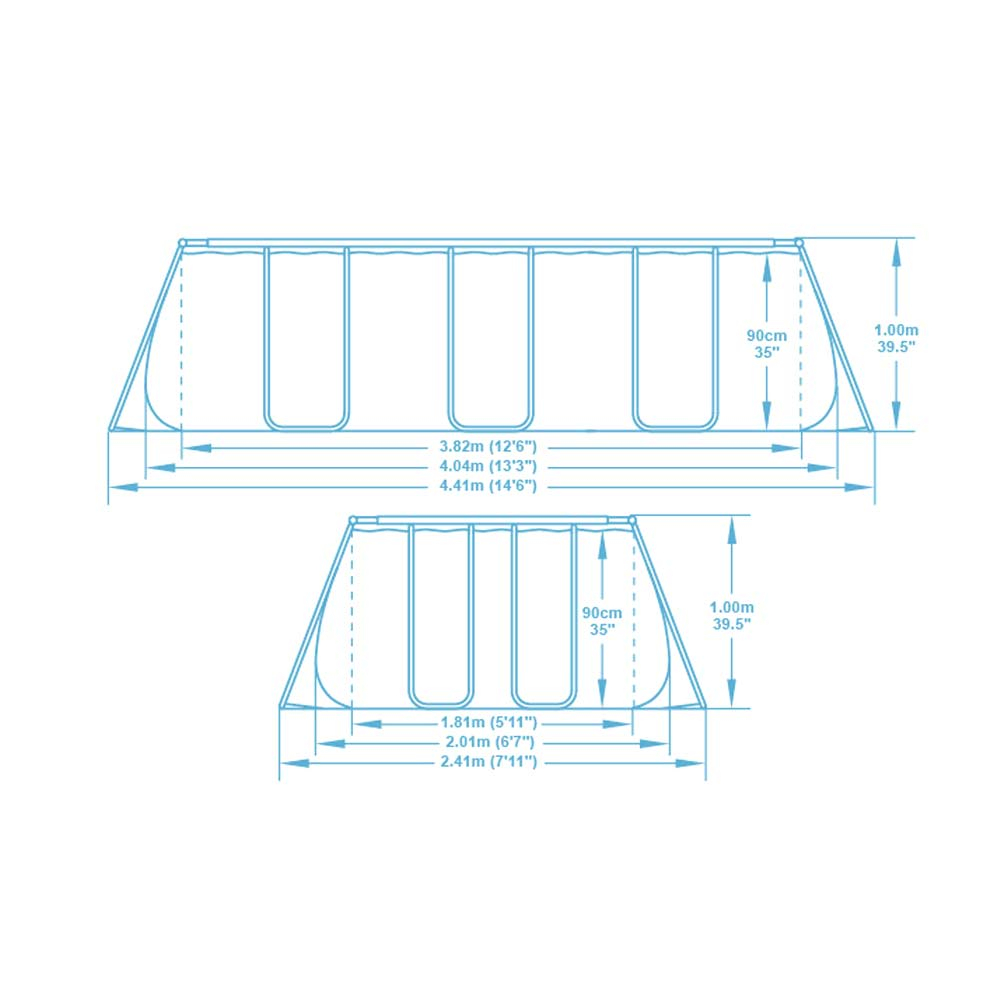 Bazén Power Steel Frame 4,04 x 2,01 x 1 m - 56442