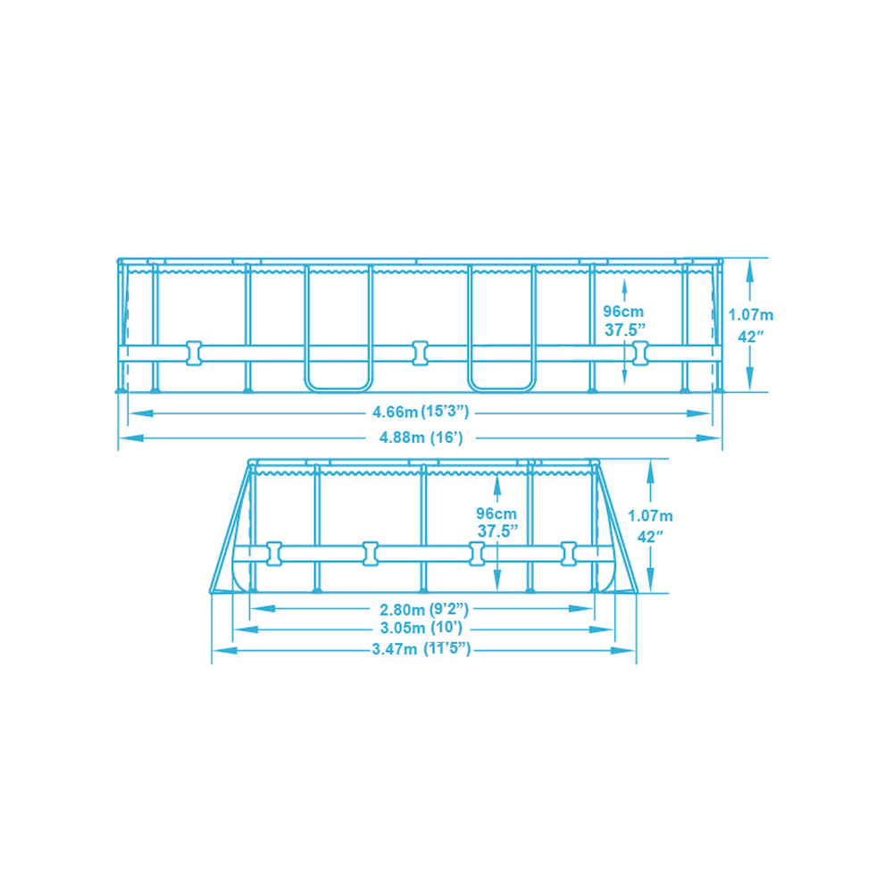 Bazén Power Steel Frame 4,88 x 3,05 x 1,07 m - 56448