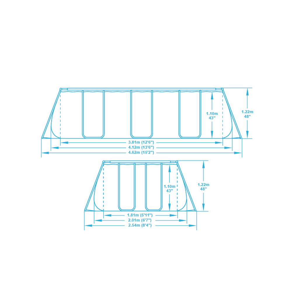 Bazén Power Steel Rattan 4,12 x 2,01 x 1,22 m - 56722