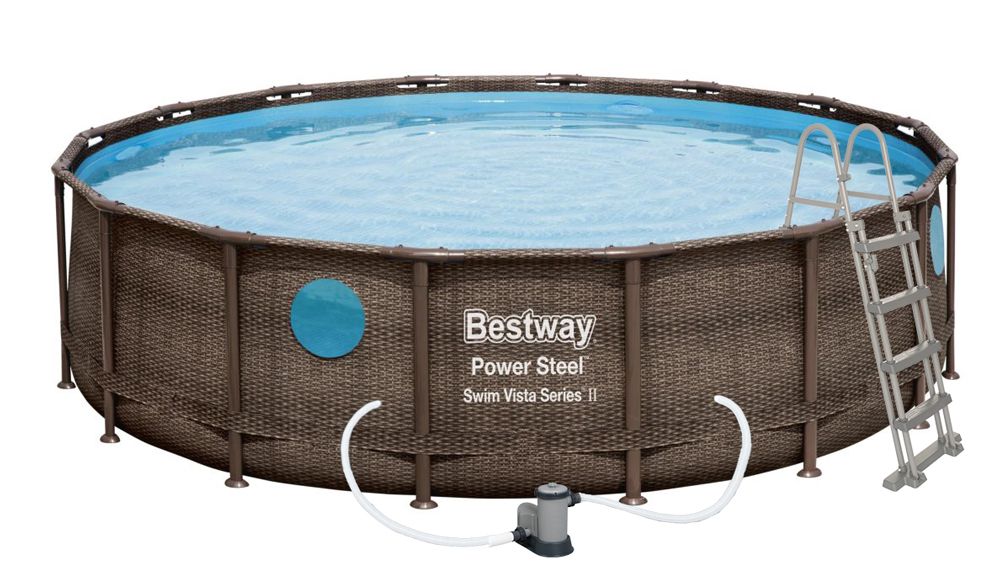 Bestway Bazén Power Steel Rattan Swim Vista 4,88 x 1,22 m - 56725