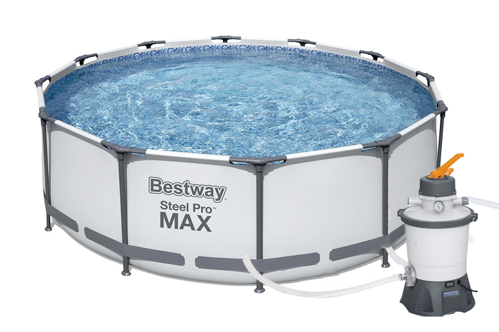 Levně Bestway 15511PFS Bazén Steel Pro Max 3,66 x 1 m s pískovou filtrací STANDARD PLUS 3028 l/hod