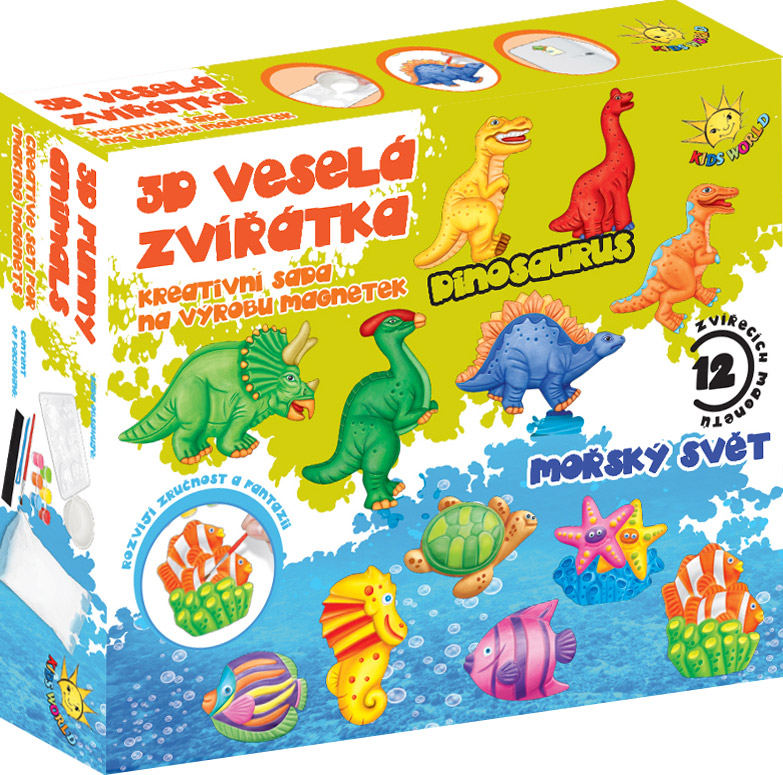 Kids World 3D veselá zvířátka, výroba magnetek