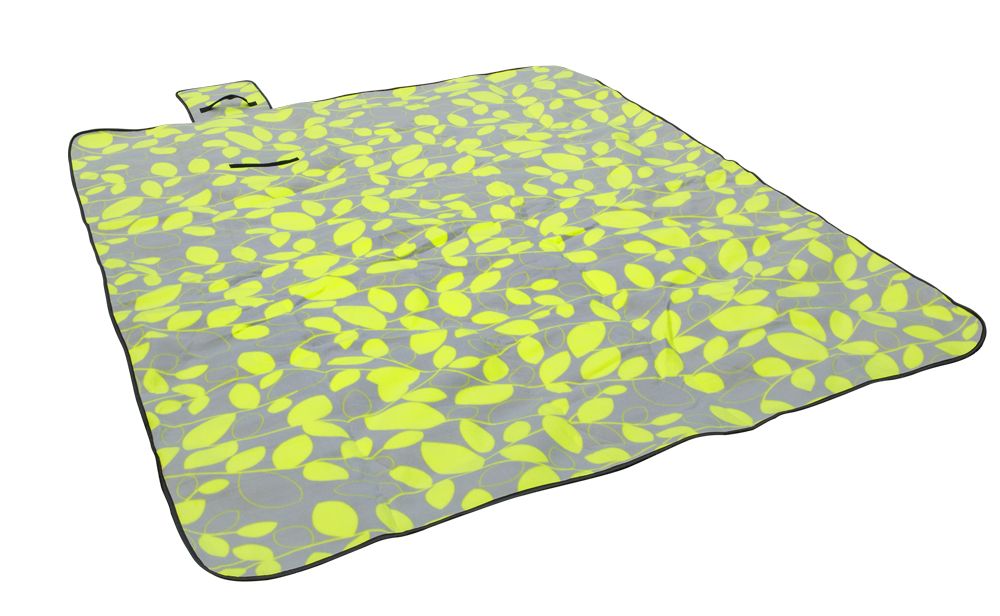 Levně HomeLife Pikniková deka šedozelená 180 x 210 cm