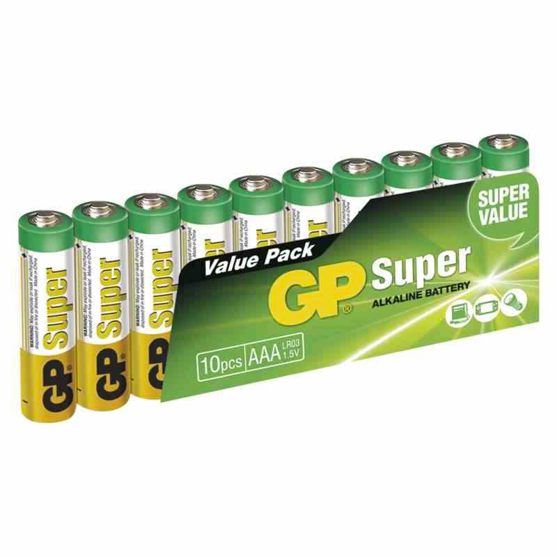 GP Batteries Super Alkaline AAA 10ks 1013100102