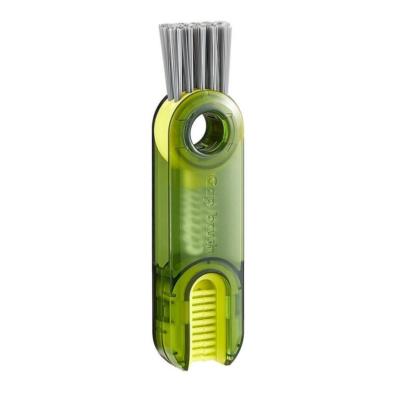 Levně HomeLife Čisticí kartáček na lahve 3v1 zelený