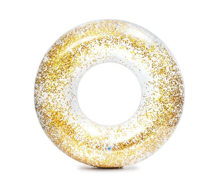 56274 Nafukovací kruh Sparkling Glitter zlatá