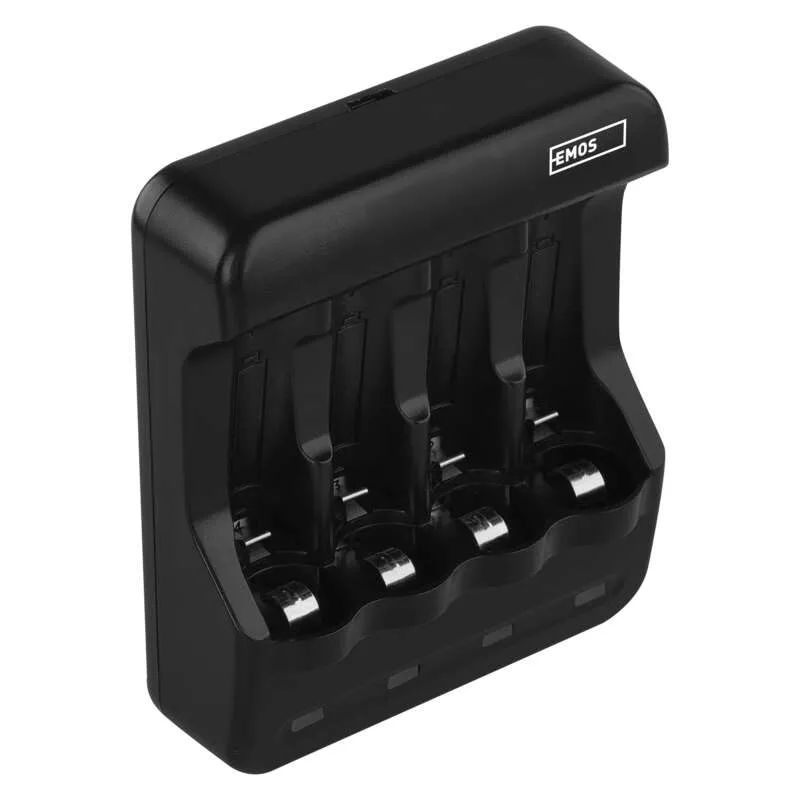 Levně Emos Nabíječka baterií pro 4 x AA/AAA, 300 mA, napájení USB 5V/1A, BCN-40