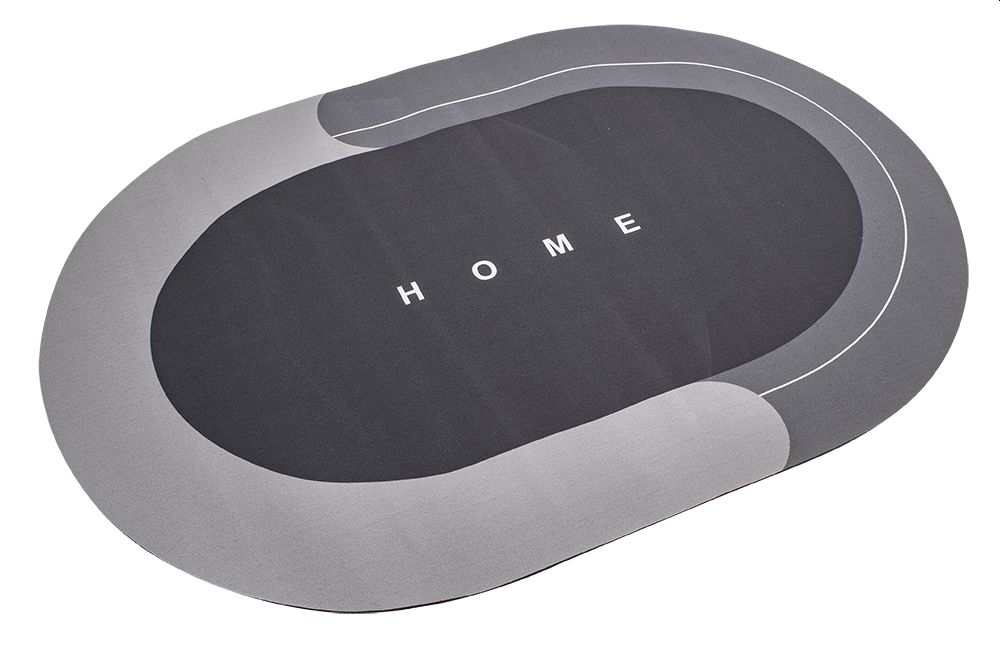 HomeLife Koupelnová absorpční předložka 50 x 80 cm ovál, šedá, AP5220
