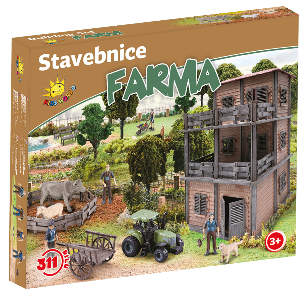 Levně Kids World Stavebnice farma 311 ks