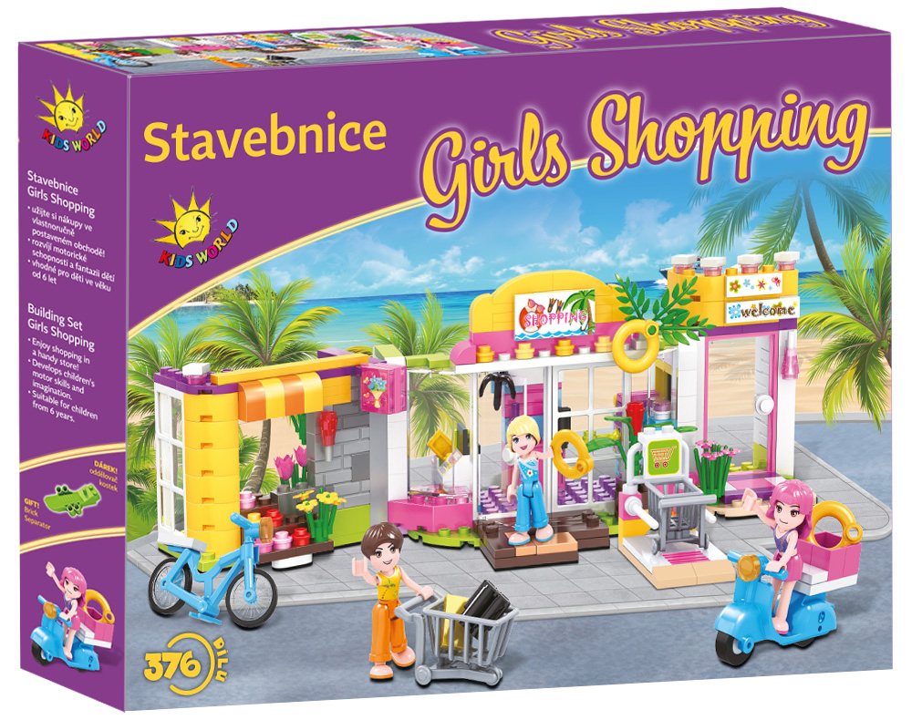 Levně Kids World Stavebnice Girls Shopping 376 ks