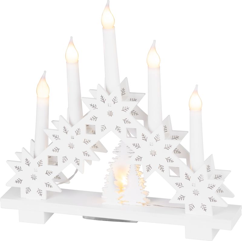 Levně Magic Home Vánoční svícen 6 LED teplá bílá, na baterie, hvězdy