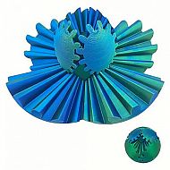 3D Gear Ball modrozelený