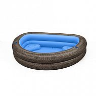 Dětský bazén Rattan se sedátky 231 x 178 x 53 cm