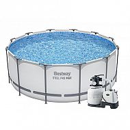 Bazén Steel Pro Max 366 x 122 cm s pískovou filtrací KRYSTAL CLEAR 6000 l/hod se solinátorem