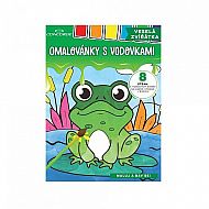 Omalovánky s vodovkami - Veselá zvířátka A4