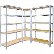 Kovový regálový systém ZEUS 180 x 180 x 180 x 40 cm 5 polic TCS