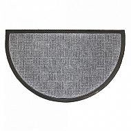 Rohožka půlkruh, guma + PP, šedá, 45 x 75 cm