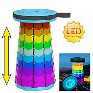 Teleskopická stolička SMARTY s LED osvětlením, barevná tyrkysová