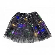 LED svítící sukně Glow Princess černá