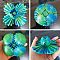 3d gear ball modrozelena tvary 