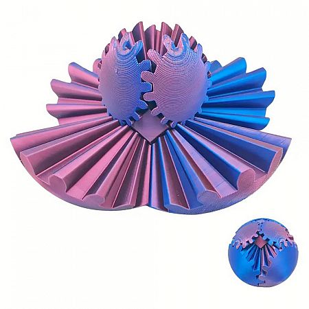 3d gear ball fialovomodra 