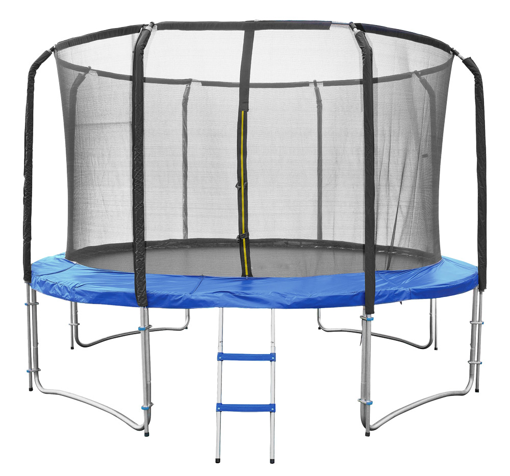 Fitness King Trampolína DELUXE 366 cm + ochranná síť + schůdky