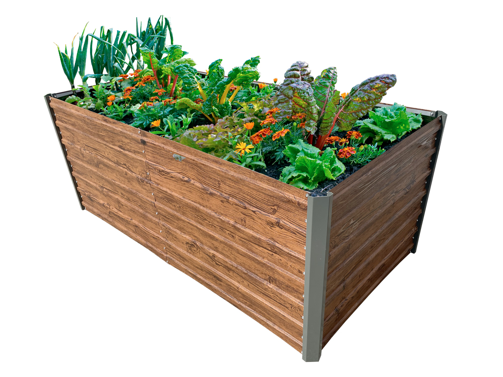 Levně Garden King Vyvýšený záhon AGRO BED 200 x 77 x 100 cm, 3D design dřevo, kov BZV24